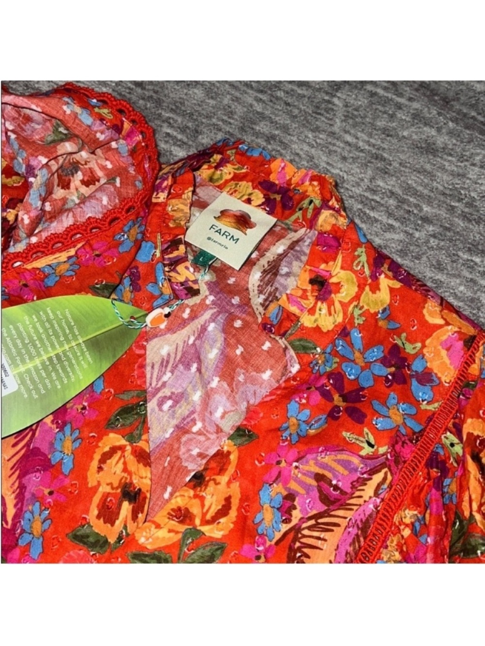FARM Rio Red Spring Banana Blouse - Picture 6 of 10